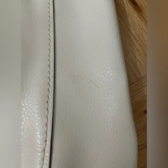 Coach White Leather Derby Tote F58660 - Picture 4 of 16